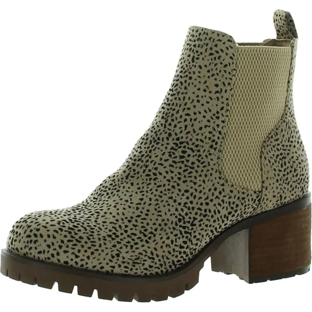 Mia Womens Tan Suede Block heel Ankle Ankle Boots Boots NWT